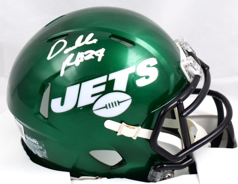 Darrelle Revis Autographed New York Jets White Speed Mini Helmet
