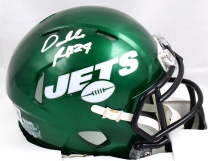 Darrelle Revis Autographed New York Jets White Speed Mini Helmet