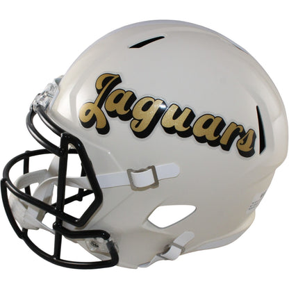 Travis Hunter Autographed Jacksonville Jaguars Full Size Retro Helmet