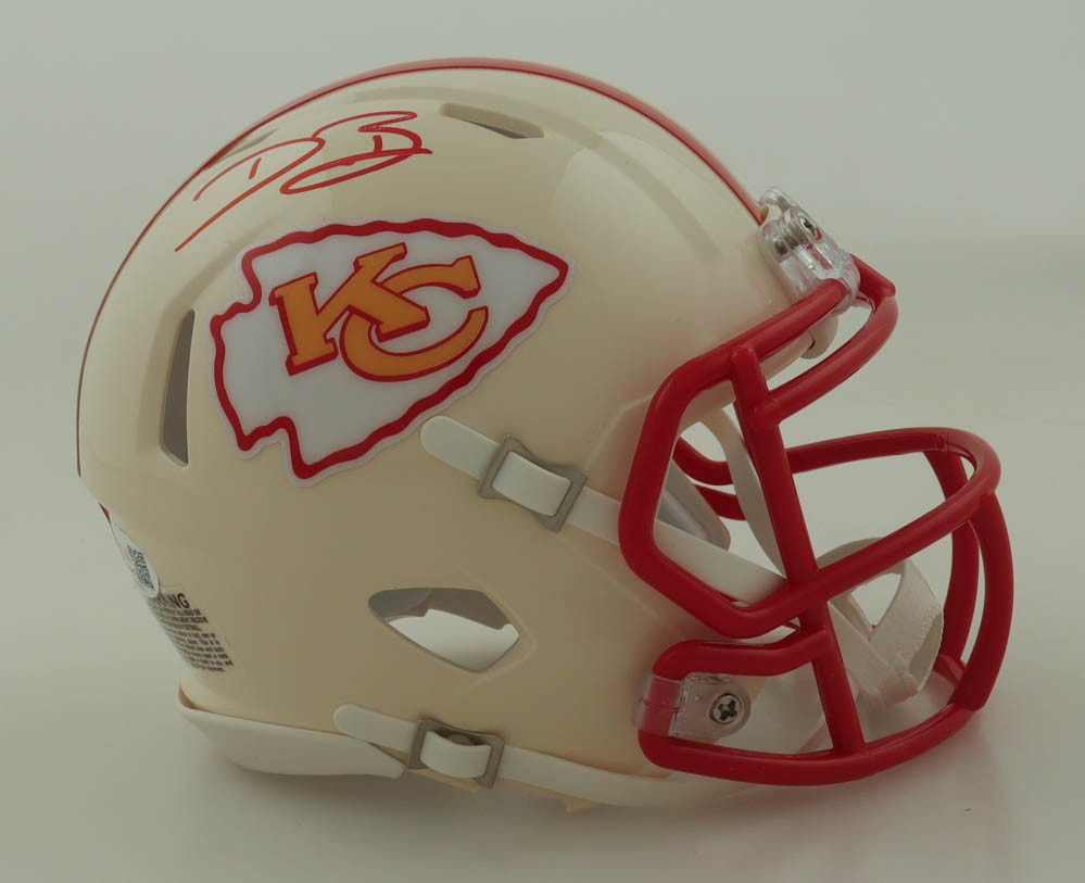 Dwayne Bowe Autographed Kansas City Chiefs Throwback Mini Helmet