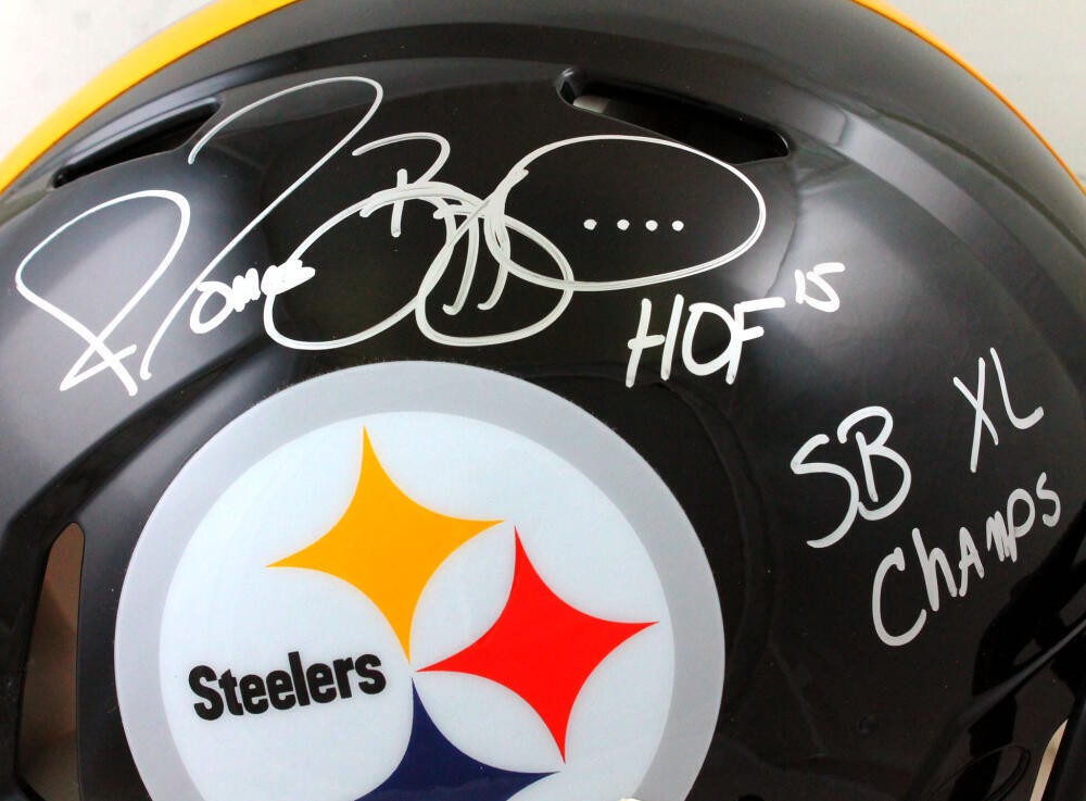 Jerome Bettis Signed Pittsburgh Steelers Full Size Speed Authentic Helmet