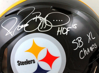 Jerome Bettis Signed Pittsburgh Steelers Full Size Speed Authentic Helmet