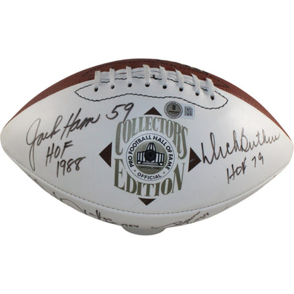 Butkus, Dorsett & More Multi-Signed NFL Hall of Fame Logo Football