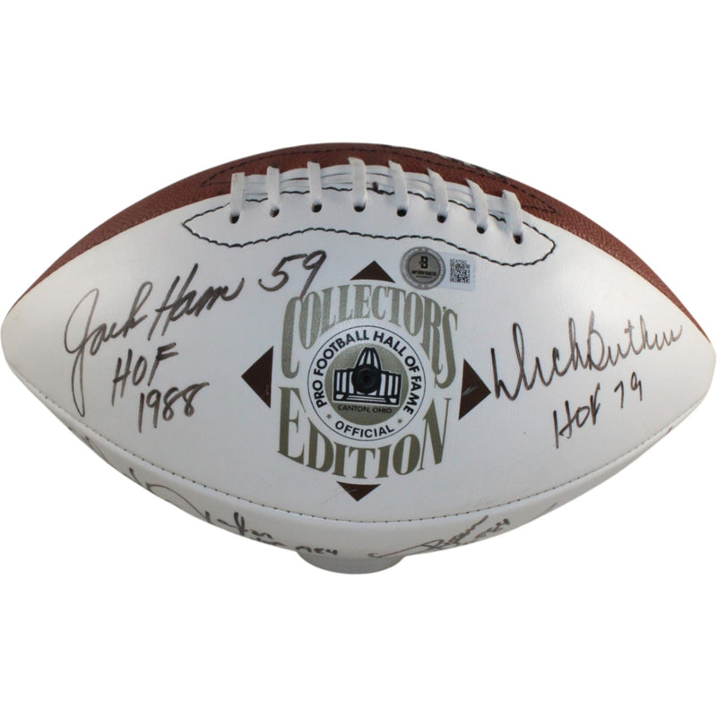Butkus, Dorsett & More Multi-Signed NFL Hall of Fame Logo Football