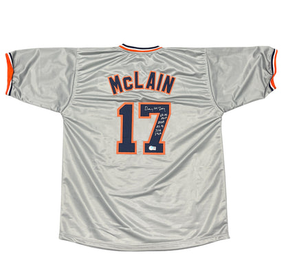 Denny McLain Signed Detroit Tigers Custom Jersey (3 Inscriptions)