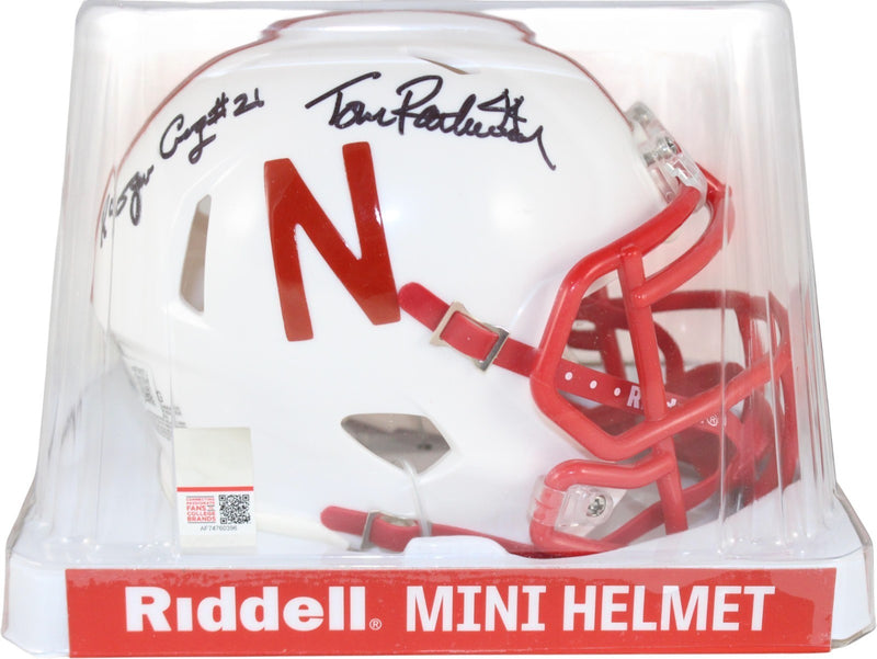 Tom Rathman & Roger Craig Signed Nebraska Cornhuskers Mini Helmet