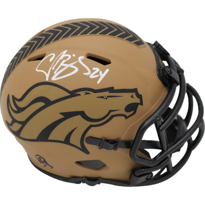 Champ Bailey Signed Denver Broncos 2023 Salute to Service Mini Helmet