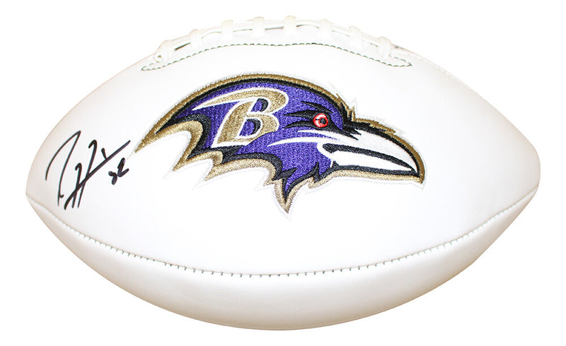 Ray Lewis Autographed Baltimore Ravens Logo Football (Beckett BAS)