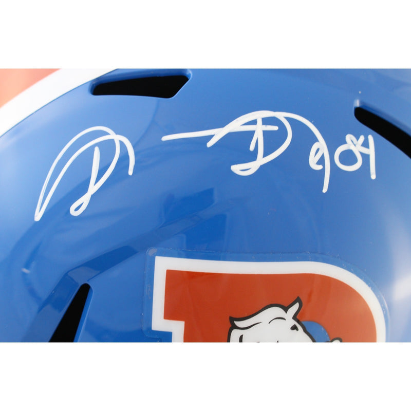 Shannon Sharpe Autographed Denver Broncos Full Size Throwback Helmet