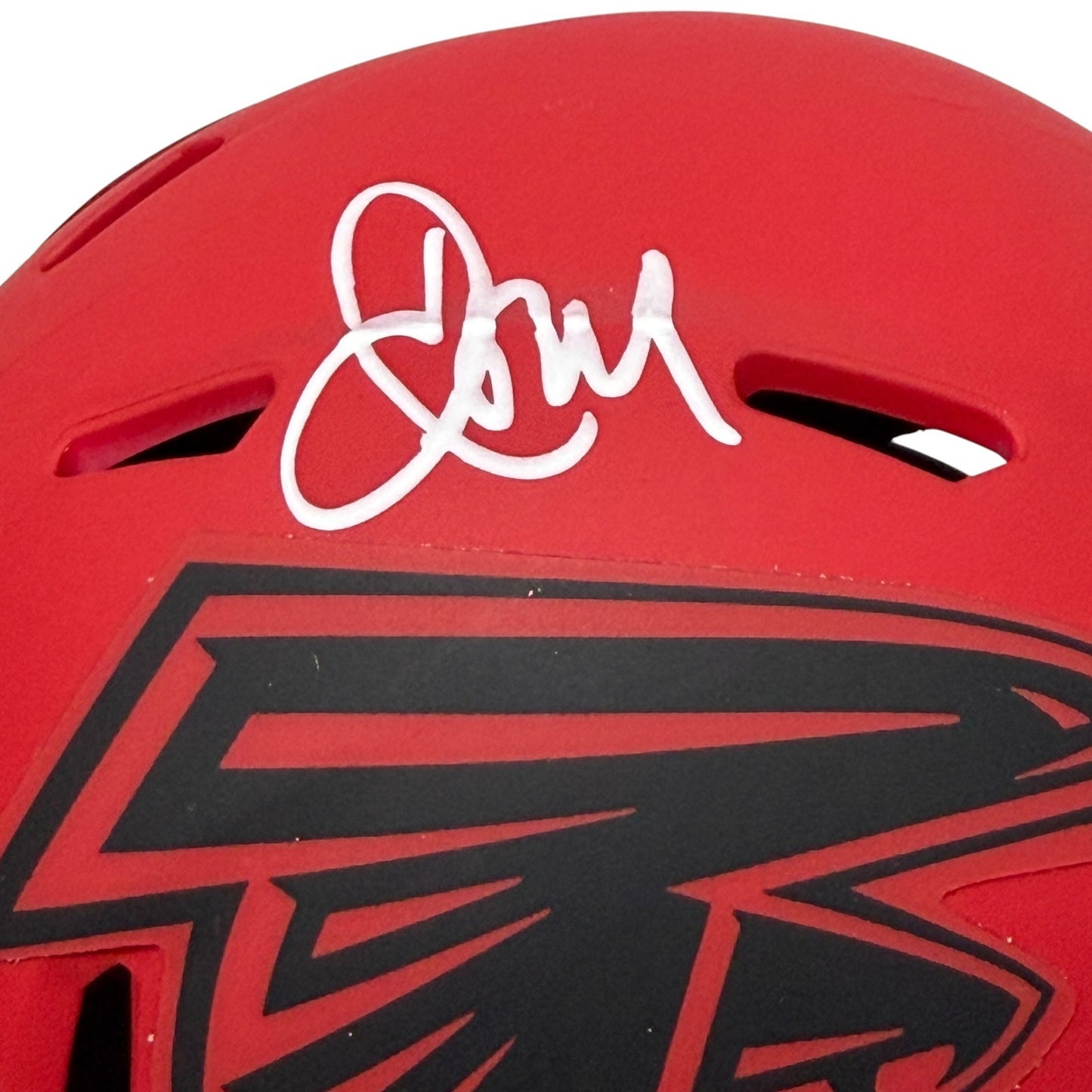 Jamal Anderson Signed Atlanta Falcons Rave Mini Helmet