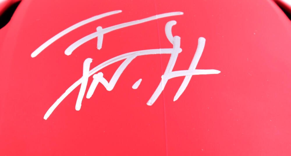 T.J. Watt Signed Wisconsin Badgers Full Size Amp Speed Helmet