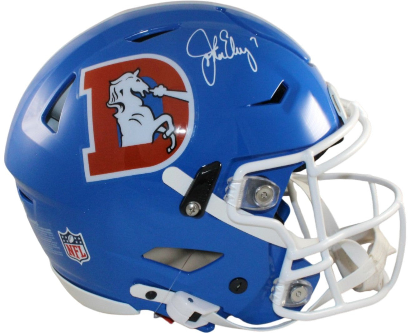 John Elway Denver Broncos Autographed Throwback SpeedFlex Full Size Helmet BAS