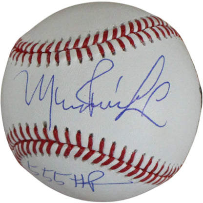 Manny Ramirez Signed Boston Red Sox OML Baseball (555 HR Inscription)