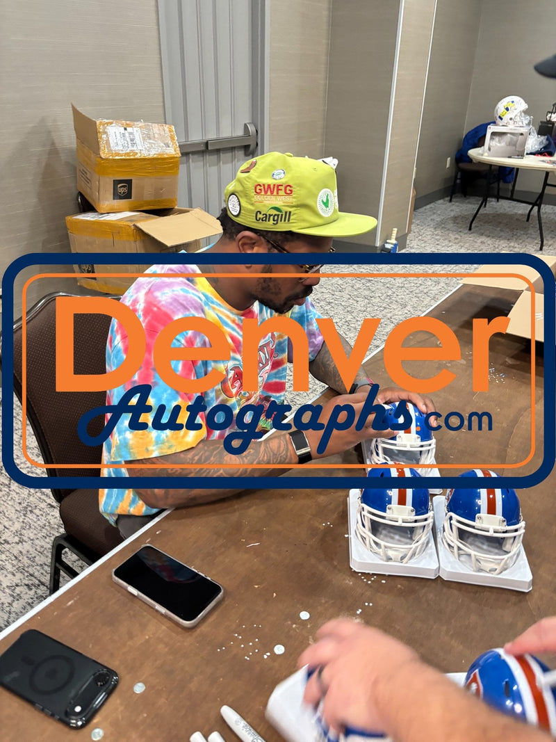 Von Miller Denver Broncos Autographed Throwback Mini Helmet (Beckett COA)