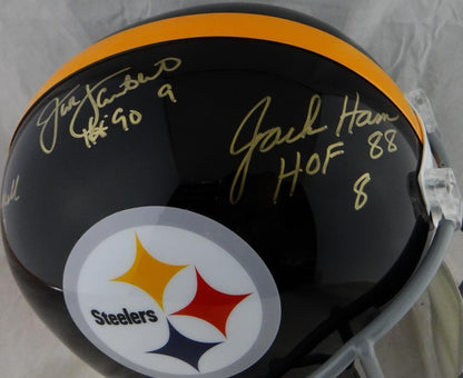 Jack Ham, Jack Lambert & Andy Russell Signed Steelers Full Size Helmet