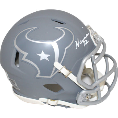 Nico Collins Signed Houston Texans Slate Mini Helmet
