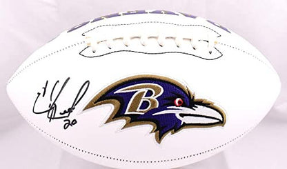 Ed Reed Autographed Baltimore Ravens Logo Football