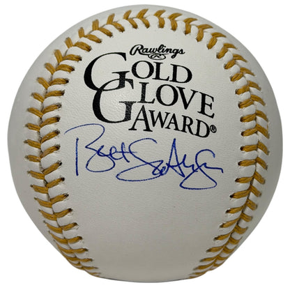 Bret Saberhagen Signed Gold Glove Baseball (JSA Witnessed)