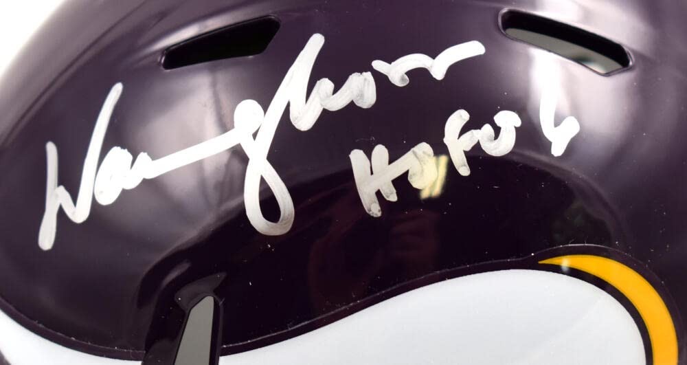 Warren Moon Autographed Minnesota Vikings Throwback Speed Mini Helmet