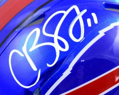 Cole Beasley Signed Buffalo Bills Flash Speed Mini Helmet
