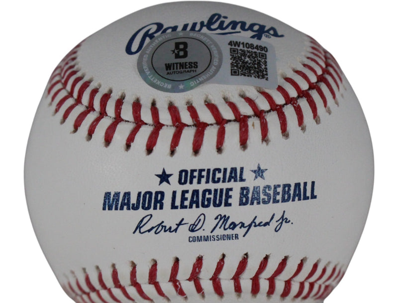 Deion Sanders Atlanta Braves Autographed Official Major League Baseball (BAS)