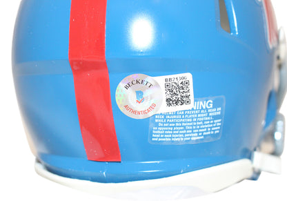 Elijah Moore Autographed Ole Miss Rebels Speed Mini Helmet (Beckett)