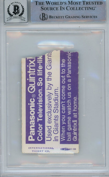 Tony Dorsett Signed Dallas Cowboys 1977 Ticket Stub (ROY Inscription) BAS
