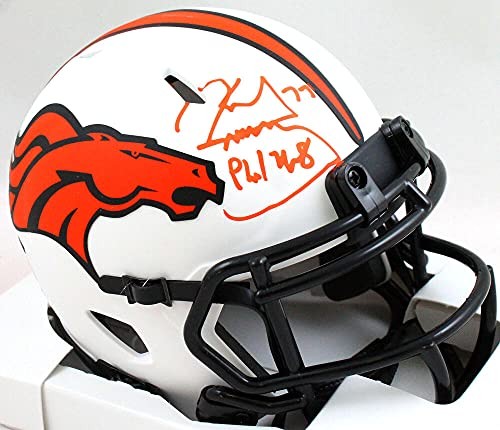 Karl Mecklenburg Signed Denver Broncos Lunar Speed Mini Helmet