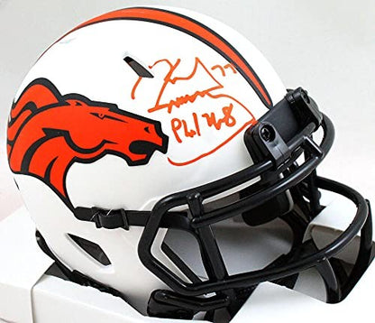 Karl Mecklenburg Signed Denver Broncos Lunar Speed Mini Helmet