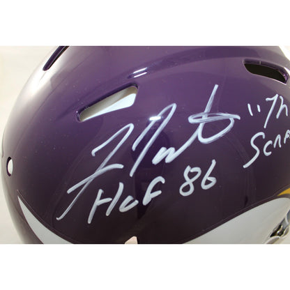 Fran Tarkenton Signed Minnesota Vikings Throwback Full Size Helmet