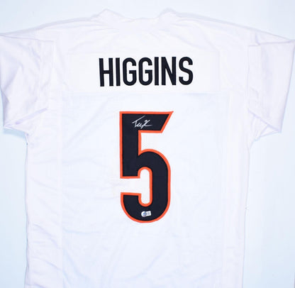Tee Higgins Autographed White Custom Jersey