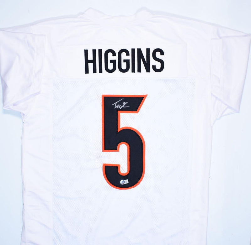 Tee Higgins Autographed White Custom Jersey