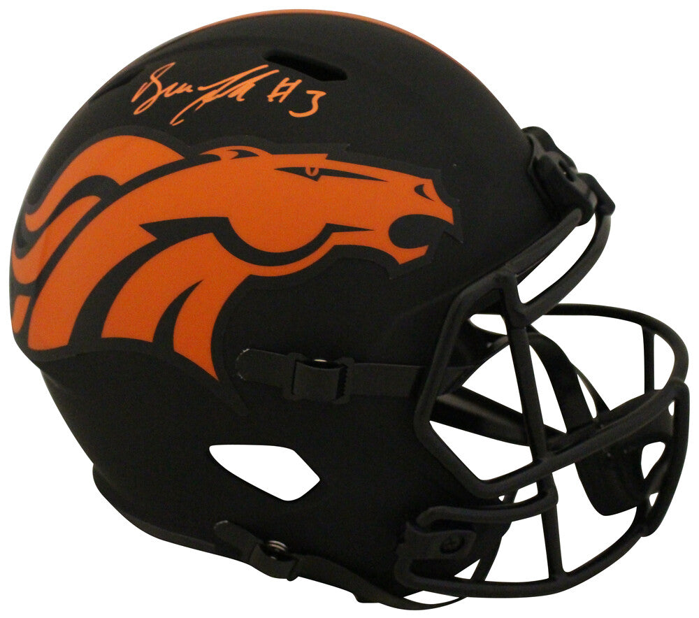 Drew Lock Denver Broncos Autographed Full Size Eclipse Helmet