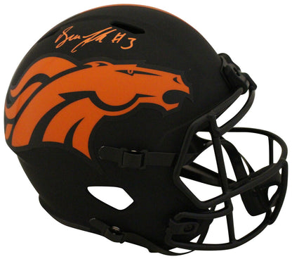 Drew Lock Denver Broncos Autographed Full Size Eclipse Helmet