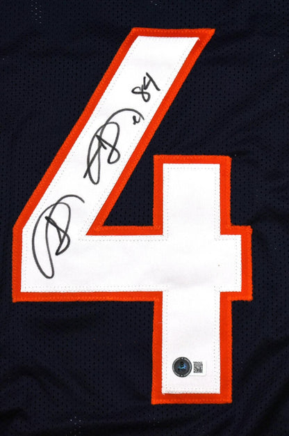 Shannon Sharpe Autographed Denver Broncos Custom Blue Jersey