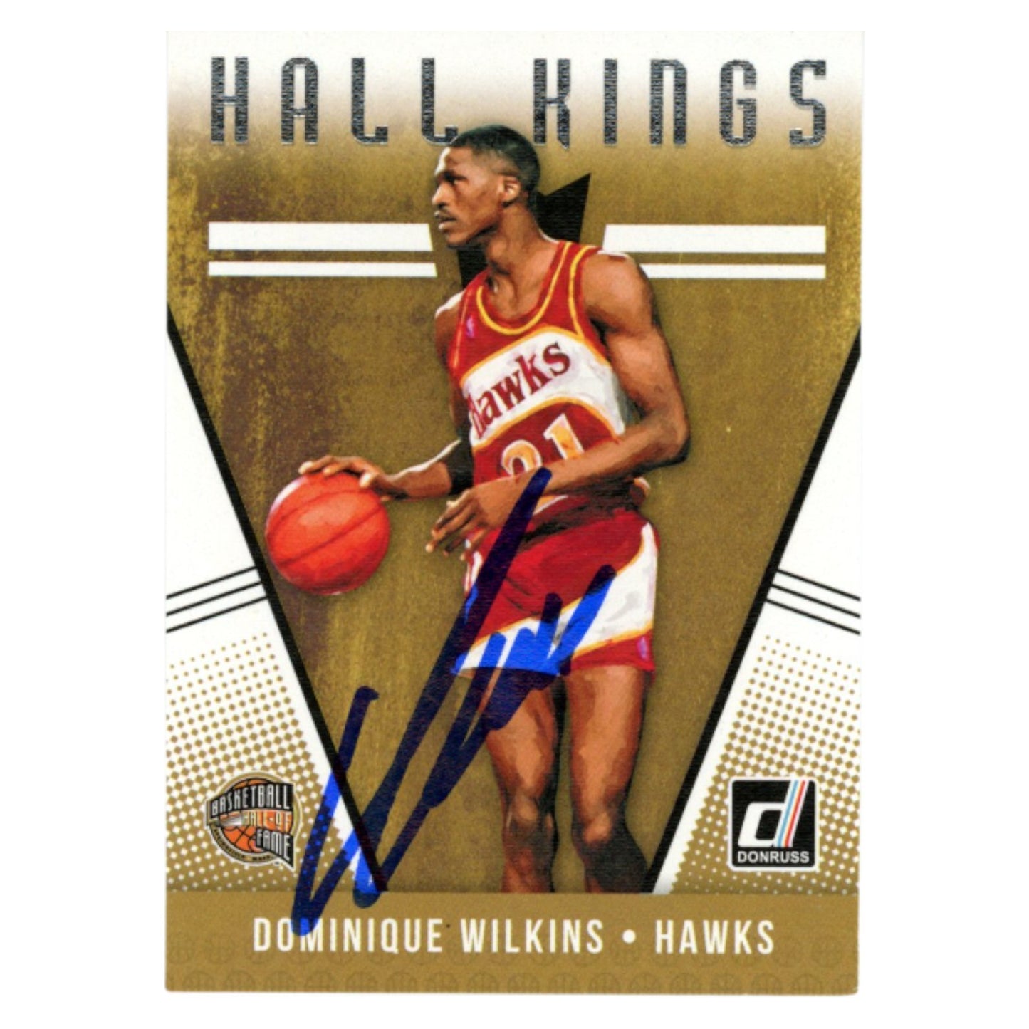 Dominique Wilkins Autographed Atlanta Hawks 2018-19 Donruss Trading Card