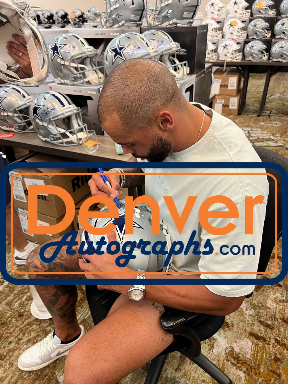Dak Prescott Autographed Dallas Cowboys Authentic SpeedFlex Helmet
