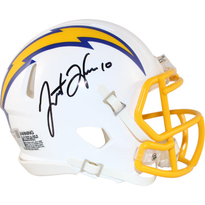 Justin Herbert Signed Los Angeles Chargers Color Rush Mini Helmet