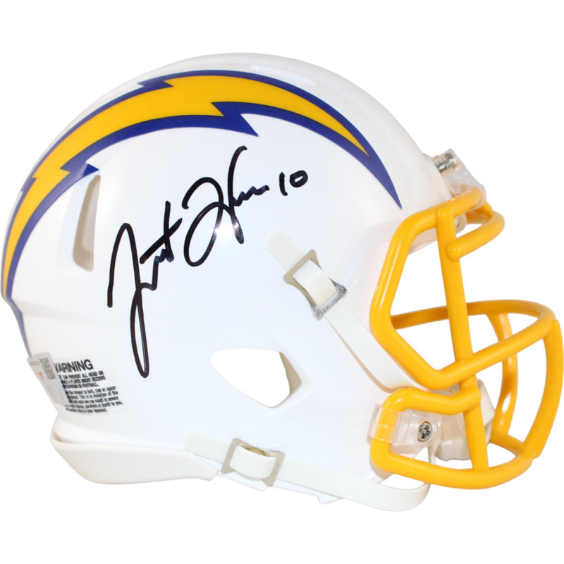Justin Herbert Signed Los Angeles Chargers Color Rush Mini Helmet
