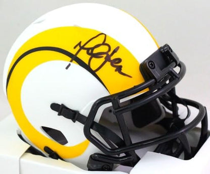 Marshall Faulk Signed St. Louis Rams Lunar Mini Helmet