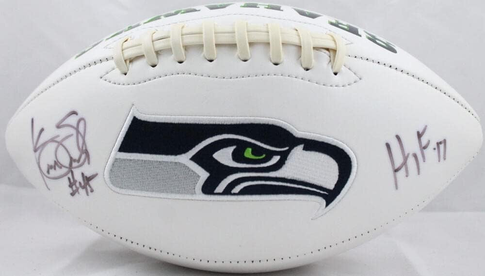 Kenny Easley Signed Seattle Seahawks Logo Football HOF 17