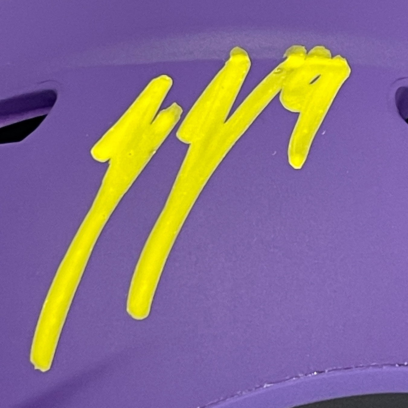 J.J. McCarthy Minnesota Vikings Signed Rave Mini Helmet (BAS)