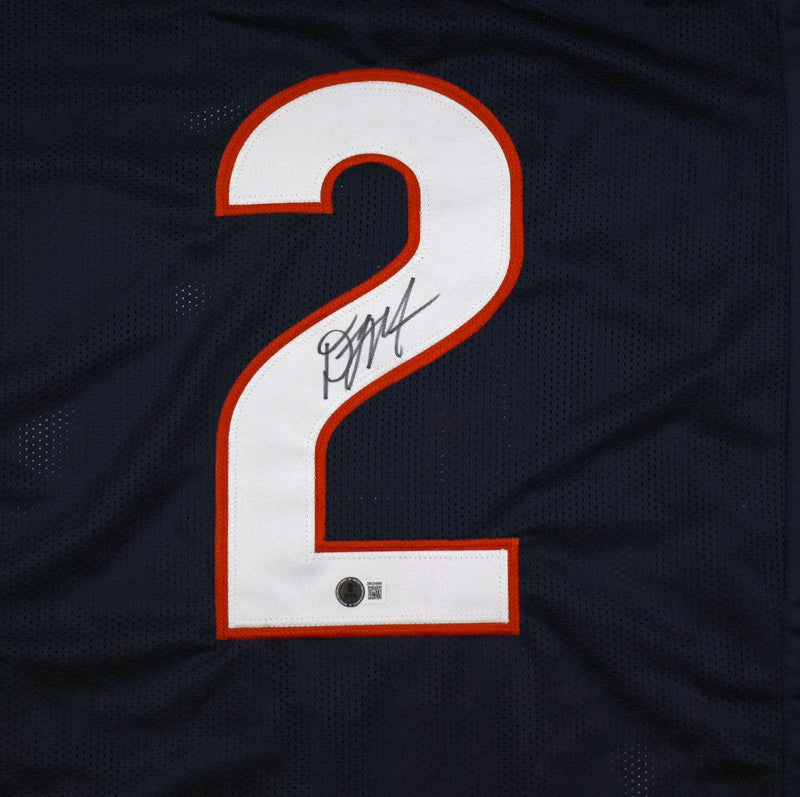 D.J. Moore Autographed Blue Custom Football Jersey