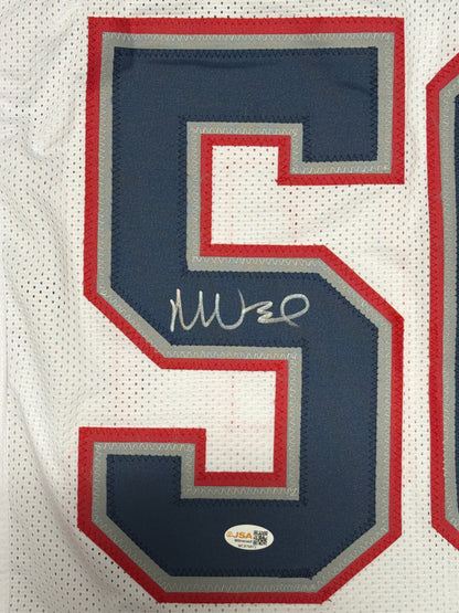 Mike Vrabel Signed New England Patriots White Custom Jersey
