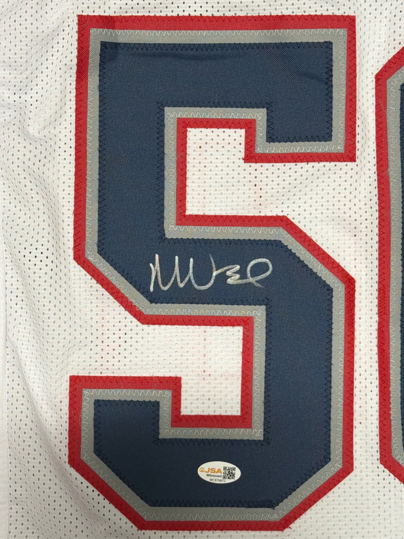 Mike Vrabel Signed New England Patriots White Custom Jersey