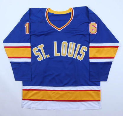 Brett Hull Signed St. Louis Blues Custom Hockey Jersey (Beckett COA)