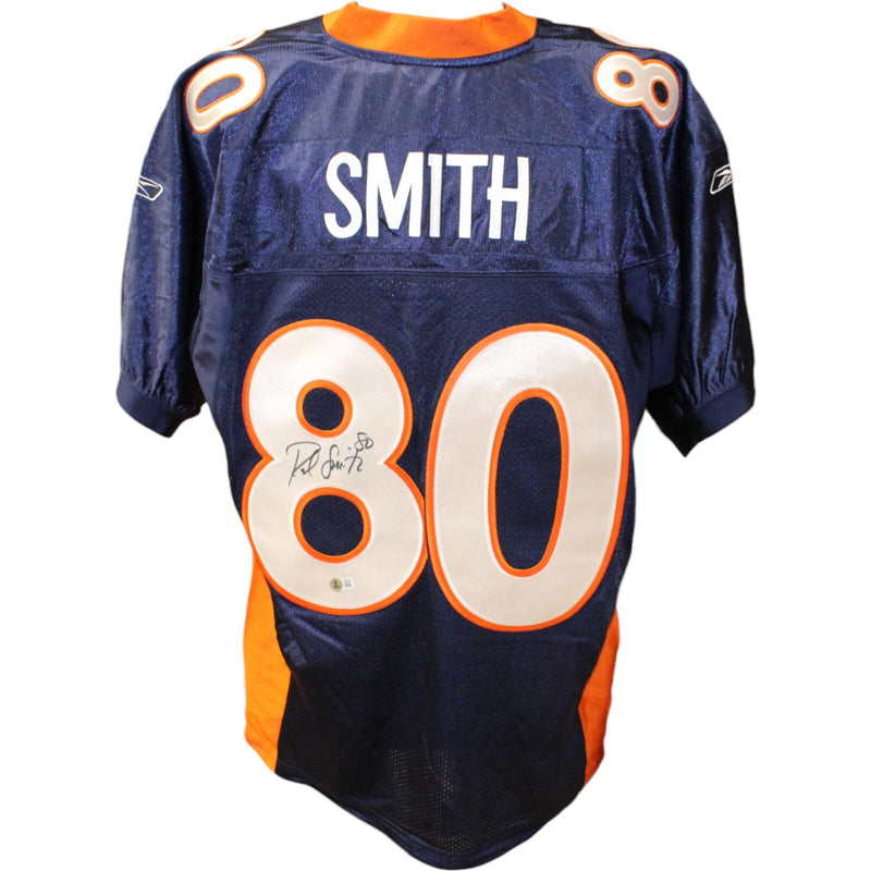 Rod Smith Denver Broncos Signed Blue Reebok Jersey (Size 50)