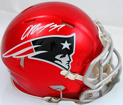 Damien Harris Signed New England Patriots Flash Speed Mini Helmet