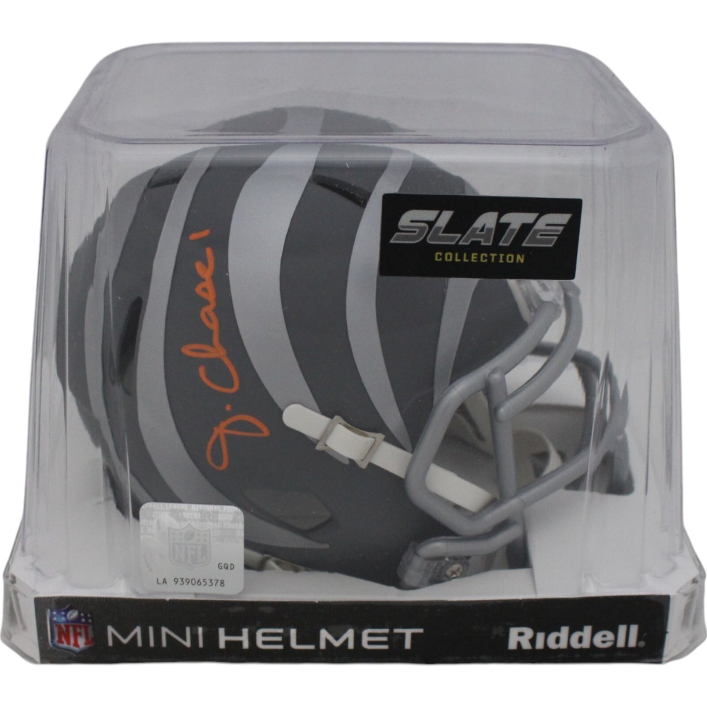 Ja'Marr Chase Cincinnati Bengals Slate Speed Mini Helmet Autographed
