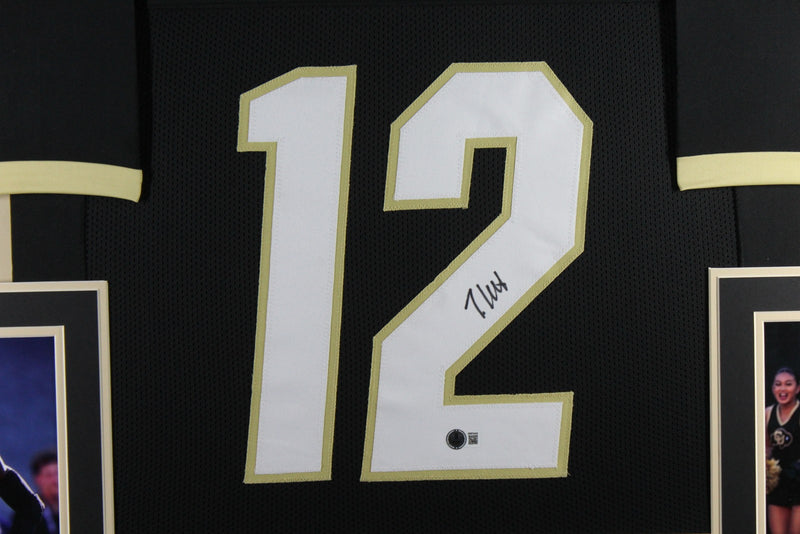 Travis Hunter Autographed Framed College Style Jersey
